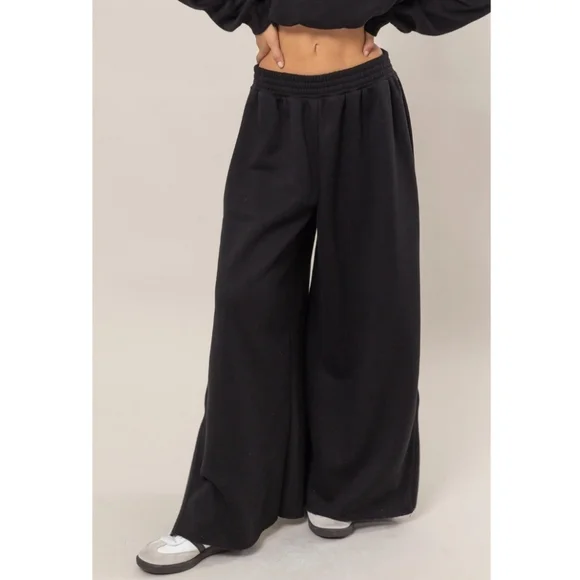 #836 🛑S,M Boho Chic Fabulous Wide-Leg Side Zipper Sweatpant - Picture 12 of 15